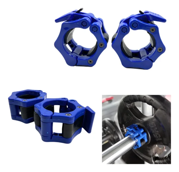 COLLARIN AZUL Par de collarines para barra olímpica de 50 mm / Variedad de colores