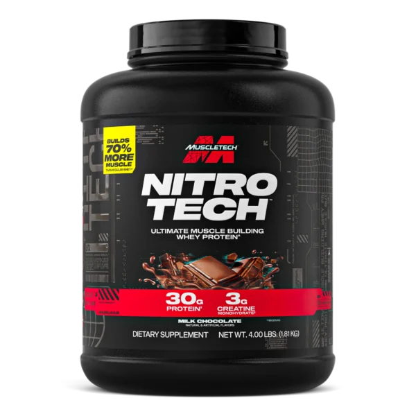 DKT-19506-MuscleTech-Nitro-Tech-Chocolate-4lbs-USA-Front Muscletech Proteina Nitro Tech 4 Lb Milk Chocolate