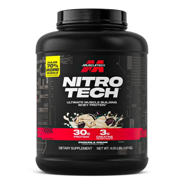 PACK PODEROSO - Proteína Muscletech Cookies & Cream 4 lb + Nutrex Caffeine 200 mg (60 un)