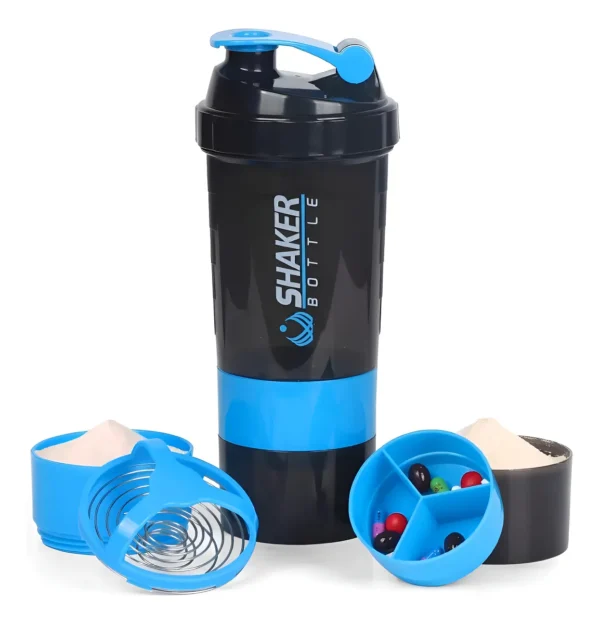 D_NQ_NP_2X_645402-MLA95834440593_102025-F Vaso Proteina Botella AZUL Shaker Para Batido Botella Gym 3 En 1