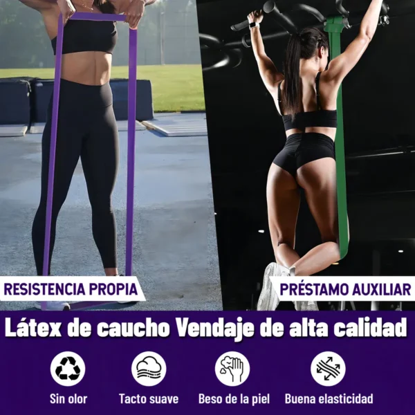 D_NQ_NP_2X_687272-MLA93760539571_092025-F Bandas Elasticas Resistencia Power Bands Set 4 Color Multi