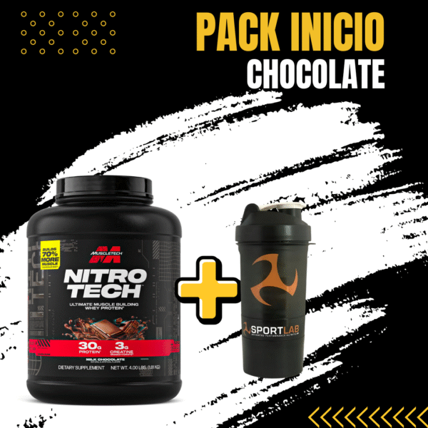 PACK INICIO CHOCOLATE PACK INICIO - Proteína Muscletech Chocolate 4 LB + Shaker 400 ml