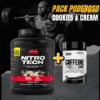 PACK PODEROSO - Proteína Muscletech Cookies & Cream 4 lb + Nutrex Caffeine 200 mg (60 un)